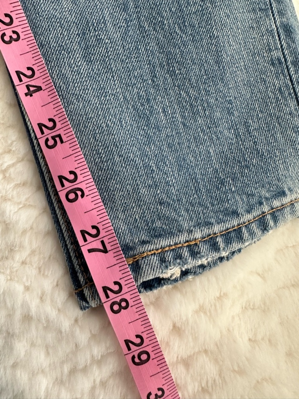 Levi's 505 Orange Tab Mid rise VTG Light Wash Straight Jeans - Picture 7 of 16